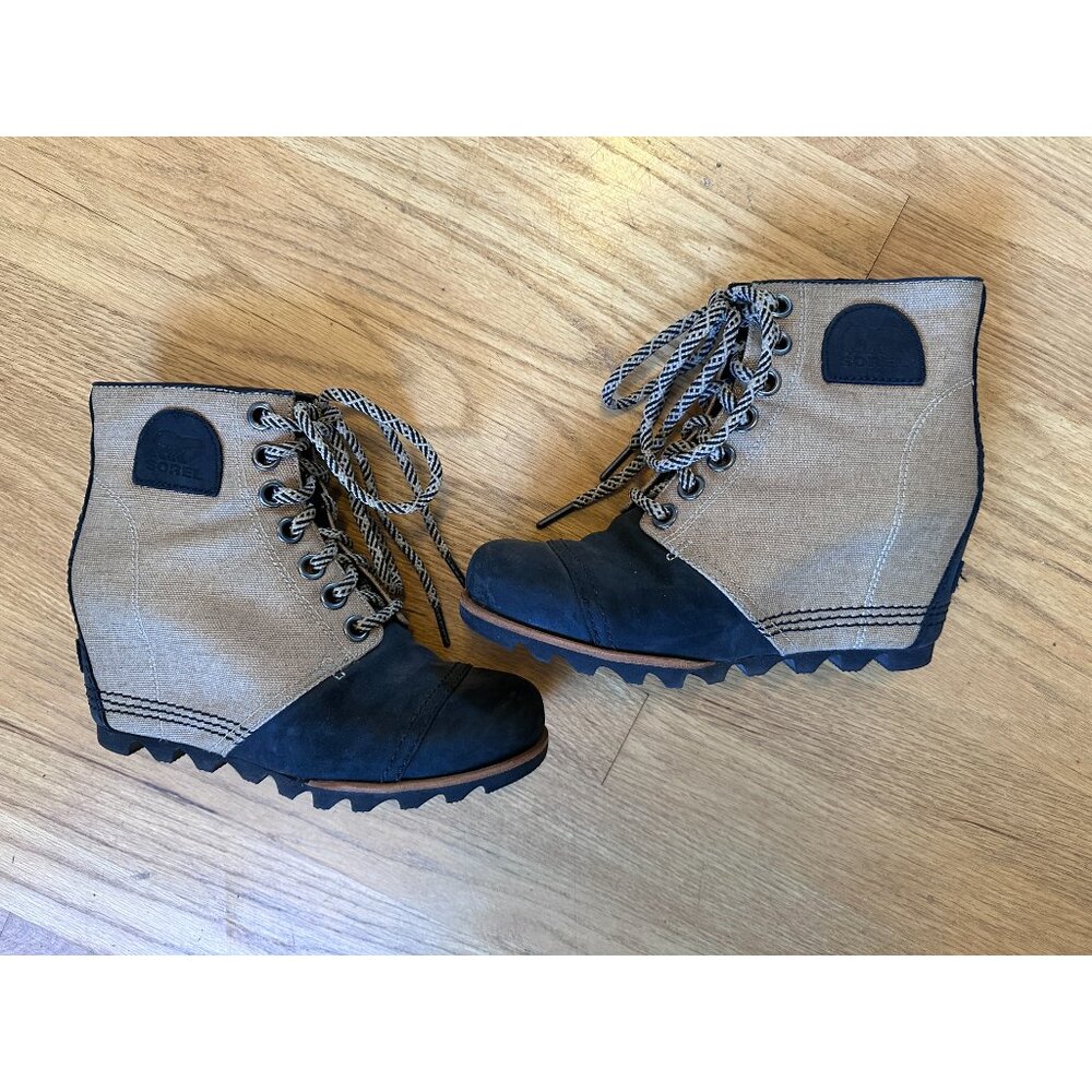 Sorel PDX Womens Size 6.5 Premium Wedge Booties Leather Ankle Boots